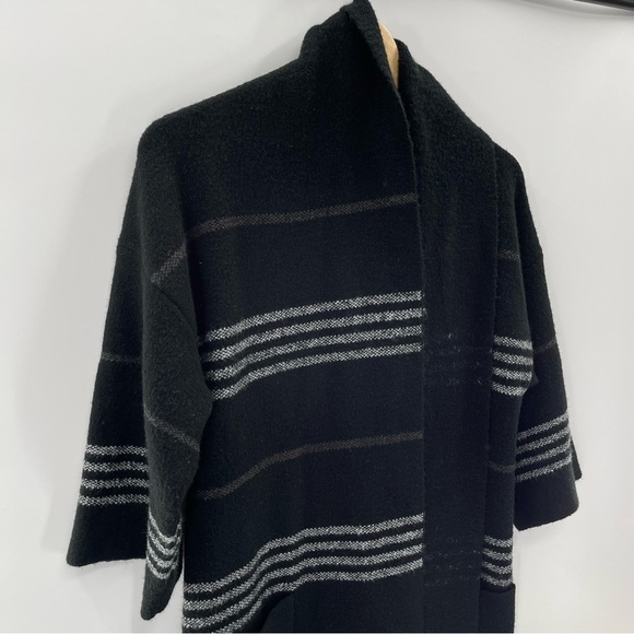 Lovestitch × Evereve Kristen Stripe Black Blanket Cardigan Size Small - Picture 4 of 10